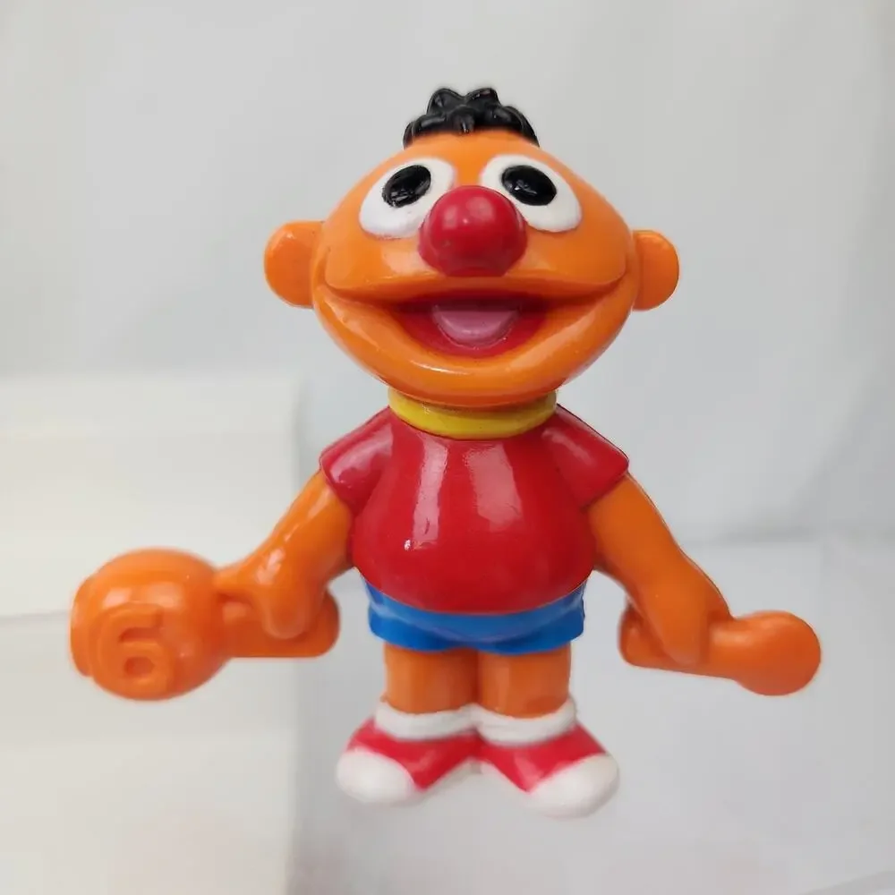 1994 Sesame Street Complete Set Of 8 Connect & Count Toys Big Bird Elmo Grover